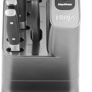 Ninja Foodi NeverDull Premium 12-Piece German Stainless Steel Knife System with Built-in Sharpener K32012 Kitchen Cutting