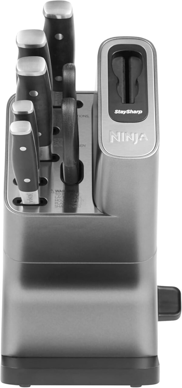 Ninja Foodi NeverDull Premium 12-Piece German Stainless Steel Knife System with Built-in Sharpener K32012 Kitchen Cutting