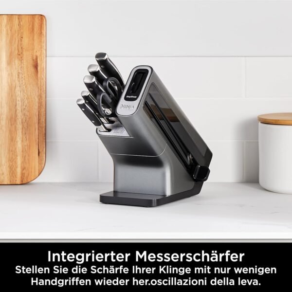 Ninja Foodi NeverDull Premium 12-Piece German Stainless Steel Knife System with Built-in Sharpener K32012 Kitchen Cutting - Image 3