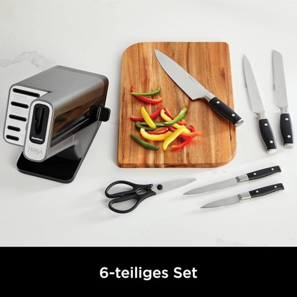 Ninja Foodi NeverDull Premium 12-Piece German Stainless Steel Knife System with Built-in Sharpener K32012 Kitchen Cutting - Image 4